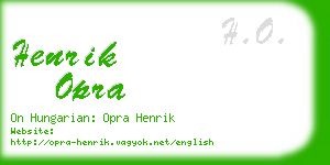 henrik opra business card